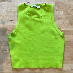 Zara Bright Lime Green Tee